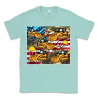 Seafoam bulldozer camouflage american flag Classic Tee - Artiststas