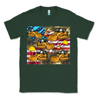 Sports Green bulldozer camouflage american flag Classic Tee - Artiststas
