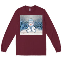 Burgundy winter snowman Long Sleeve Tee - AdoDesignShop