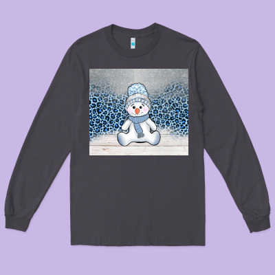 Winter Snowman Long Sleeve Tee Designed By Adodesignshop