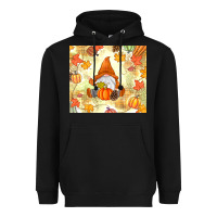 Black fall gnome Heavyweight Hoodie - MaliasSmallBusiness