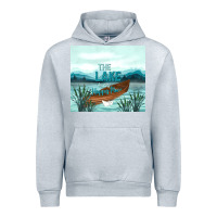 Heather Grey the lake is my happy place Urban Hoodie - TumblerDesignByShophia