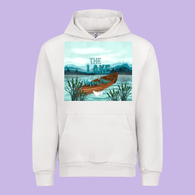 The Lake Is My Happy Place Urban Hoodie Designed By Tumblerdesignbyshophia