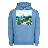 Pigment Pebble Blue the lake is my happy place Urban Hoodie - TumblerDesignByShophia