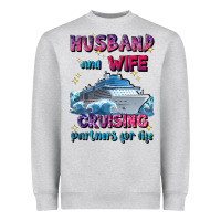 Heather Grey husband and wife cruising partners for life Heavyweight Sweatshirt - JahusDesignShop