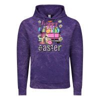 Cloud Purple Bunny Happy Easter truck Easter Day Vintage Hoodie - Neo Western