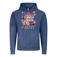 Vintage Denim Bunny Happy Easter truck Easter Day Vintage Hoodie - Neo Western