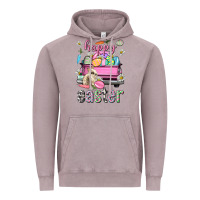 Vintage Zinc Bunny Happy Easter truck Easter Day Vintage Hoodie - Neo Western