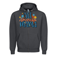 Smoke all american mama Zipper Hoodie - MaliasSmallBusiness
