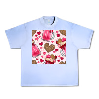 Grape Ice valentines day milkshake seamless pattern Urban Heavy Tee - BundleAndBundleShop