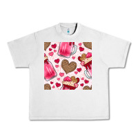 Lunar Rock valentines day milkshake seamless pattern Urban Heavy Tee - BundleAndBundleShop