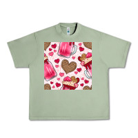 Oil Green valentines day milkshake seamless pattern Urban Heavy Tee - BundleAndBundleShop