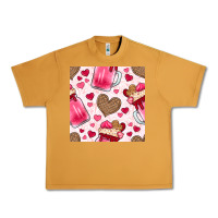 Peanut Butter valentines day milkshake seamless pattern Urban Heavy Tee - BundleAndBundleShop