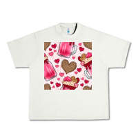 Pistachio valentines day milkshake seamless pattern Urban Heavy Tee - BundleAndBundleShop