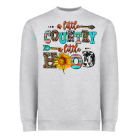 Heather Grey a little country a little hood Heavyweight Sweatshirt - AdoDesignShop