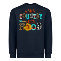 Navy a little country a little hood Heavyweight Sweatshirt - AdoDesignShop