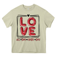 Mossy love all day every day Heavy Core Tee - MaliasSmallBusiness
