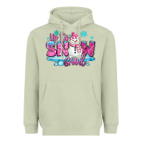 Matcha up to snow good pink christmas winter snowman Heavyweight Hoodie - MaliasSmallBusiness