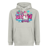 Moon Dust up to snow good pink christmas winter snowman Heavyweight Hoodie - MaliasSmallBusiness