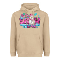 Mushroom up to snow good pink christmas winter snowman Heavyweight Hoodie - MaliasSmallBusiness