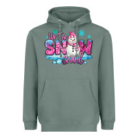 Sage up to snow good pink christmas winter snowman Heavyweight Hoodie - MaliasSmallBusiness