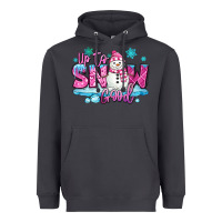 Smoke up to snow good pink christmas winter snowman Heavyweight Hoodie - MaliasSmallBusiness