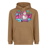 Toasted Coconut up to snow good pink christmas winter snowman Heavyweight Hoodie - MaliasSmallBusiness