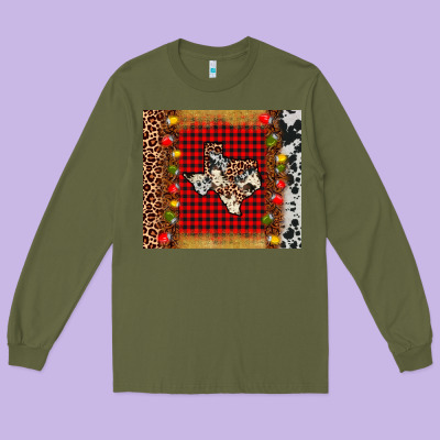 Texas Christmas Tumbler Long Sleeve Tee Designed By Adodesignshop
