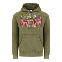Vintage Olive Bunny Mom Easter Day Vintage Hoodie - Neo Western
