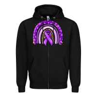 Awerenes Ribbon  Rainbow Zipper Hoodie | Teevron