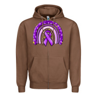 Chestnut awerenes ribbon  rainbow Zipper Hoodie - MaliasSmallBusiness
