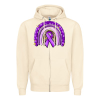 Sandshell awerenes ribbon  rainbow Zipper Hoodie - MaliasSmallBusiness