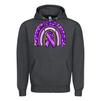 Smoke awerenes ribbon  rainbow Zipper Hoodie - MaliasSmallBusiness