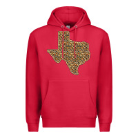 Cardinal Western Texas Map Leopard Pattern Premium Hoodie - Bettercallsaul