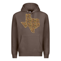 Coffee Western Texas Map Leopard Pattern Premium Hoodie - Bettercallsaul