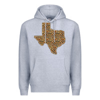 Heather Grey Western Texas Map Leopard Pattern Premium Hoodie - Bettercallsaul