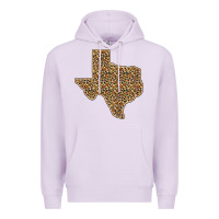 Lilac Western Texas Map Leopard Pattern Premium Hoodie - Bettercallsaul