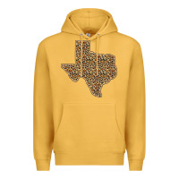 Mustard Western Texas Map Leopard Pattern Premium Hoodie - Bettercallsaul