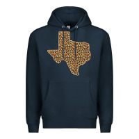 Navy Western Texas Map Leopard Pattern Premium Hoodie - Bettercallsaul