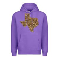 Purple Western Texas Map Leopard Pattern Premium Hoodie - Bettercallsaul