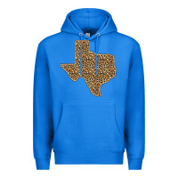 Western Texas Map Leopard Pattern Premium Hoodie | Teevron