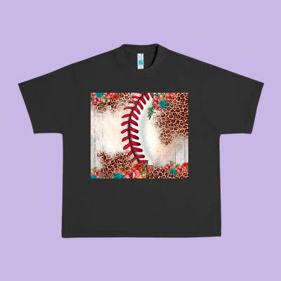 Baseball Leopard Urban Heavy Tee Designed By Jahusdesignshop