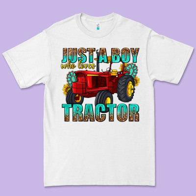 Just A Boy Who Loves Tractor Premium Tee Designed By Texasbilliewilder