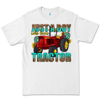 White just a boy who loves tractor Premium Tee - texasbilliewilder