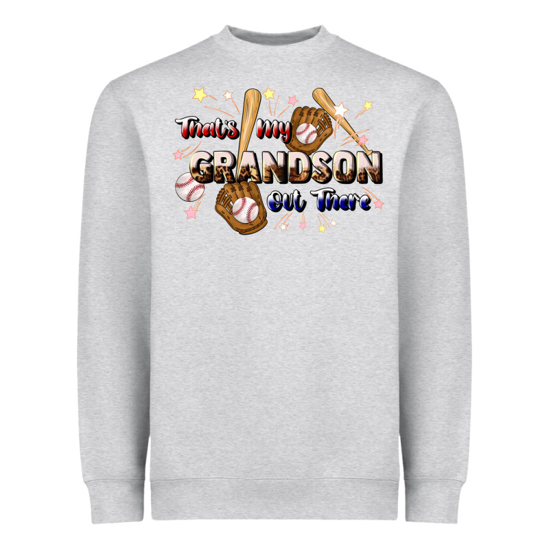That's My Grandson Out There Baseball Heavyweight Sweatshirt by JahusDesignShop | Teevron
