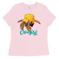 Bubblegum Pink cowgirl western Ladies Tee - AdoDesignShop