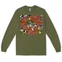 Army Green texas cactus Long Sleeve Tee - AdoDesignShop