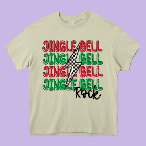 Jingle Bell Rock Heavy Core Tee Designed By Maliassmallbusiness