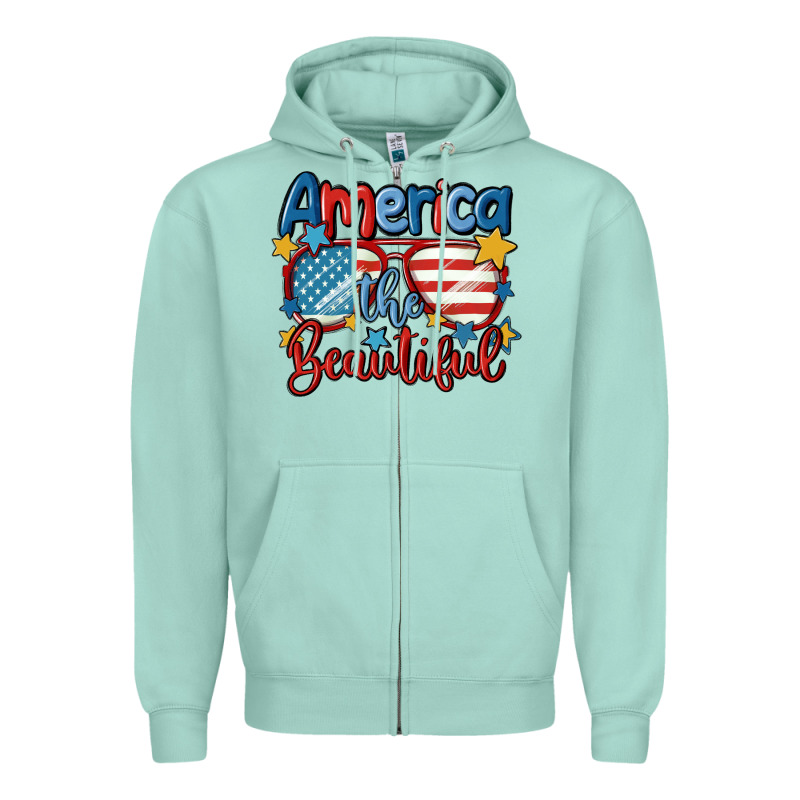 America The Beautiful Zipper Hoodie by MaliasSmallBusiness | Teevron