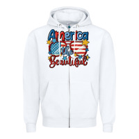 White america the beautiful Zipper Hoodie - MaliasSmallBusiness